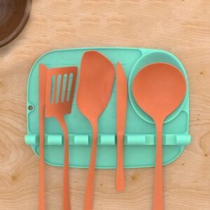 Silicone Kitchen Utensil Set with Organizer