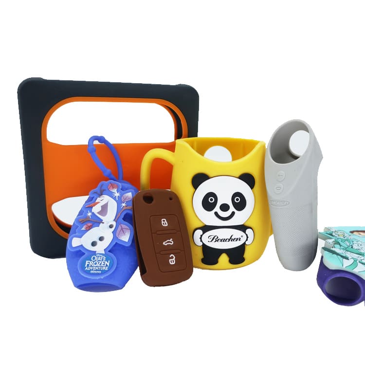 Custom silicone accessory sleeves and protective covers with color and production batch control