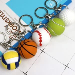 PVC Sports Ball Keychains