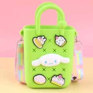 Silicone Shoulder Bag with Cute Charms