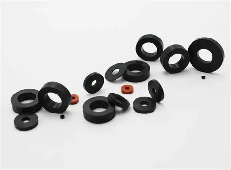 Black silicone gaskets and sealing rings for quality inspection in custom silicone product manufacturing