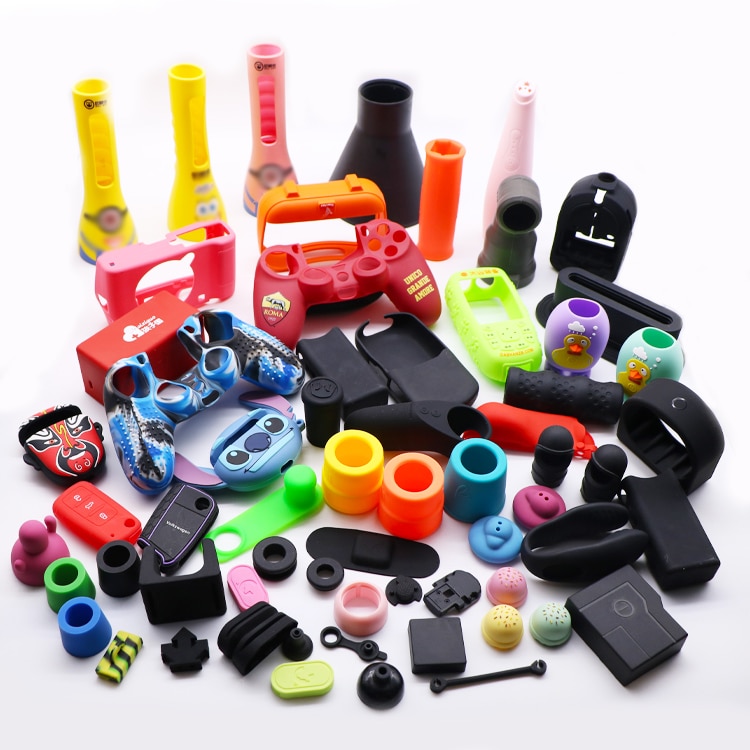 Assorted custom silicone products showing future-ready OEM silicone molding applications
