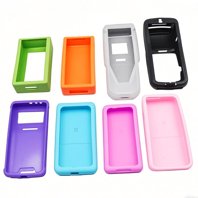 Custom silicone protective covers for consumer electronics made by compression molding
