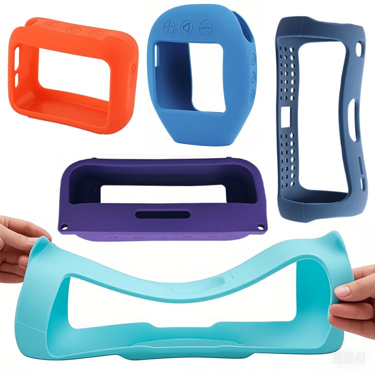 Custom silicone protective covers for electronic devices made by silicone molding