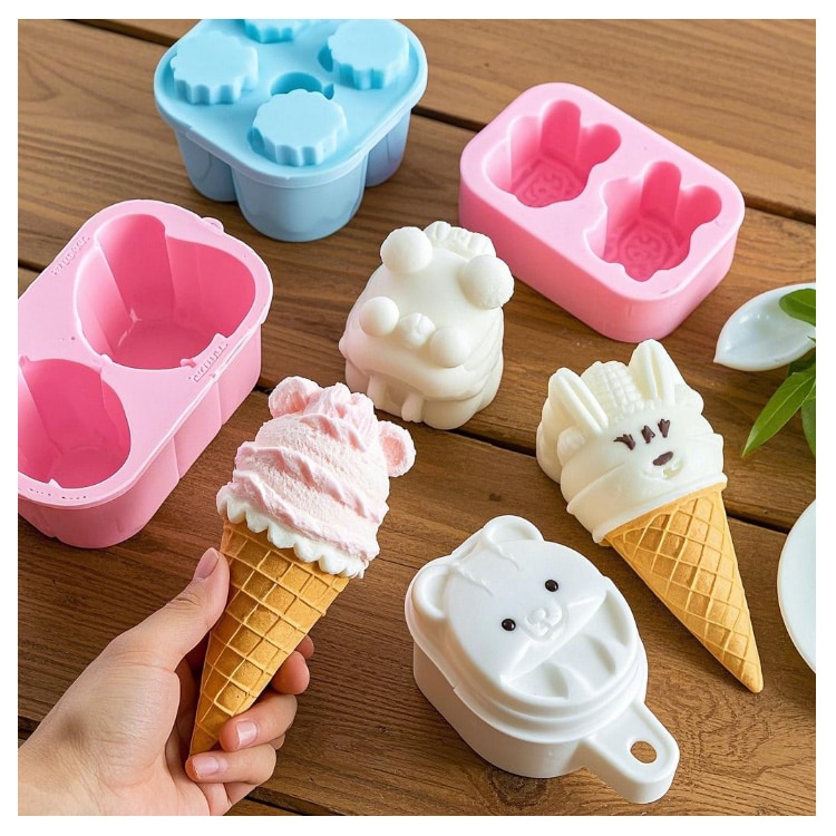 Food-grade silicone ice cream molds for kitchenware OEM compression molding projects
