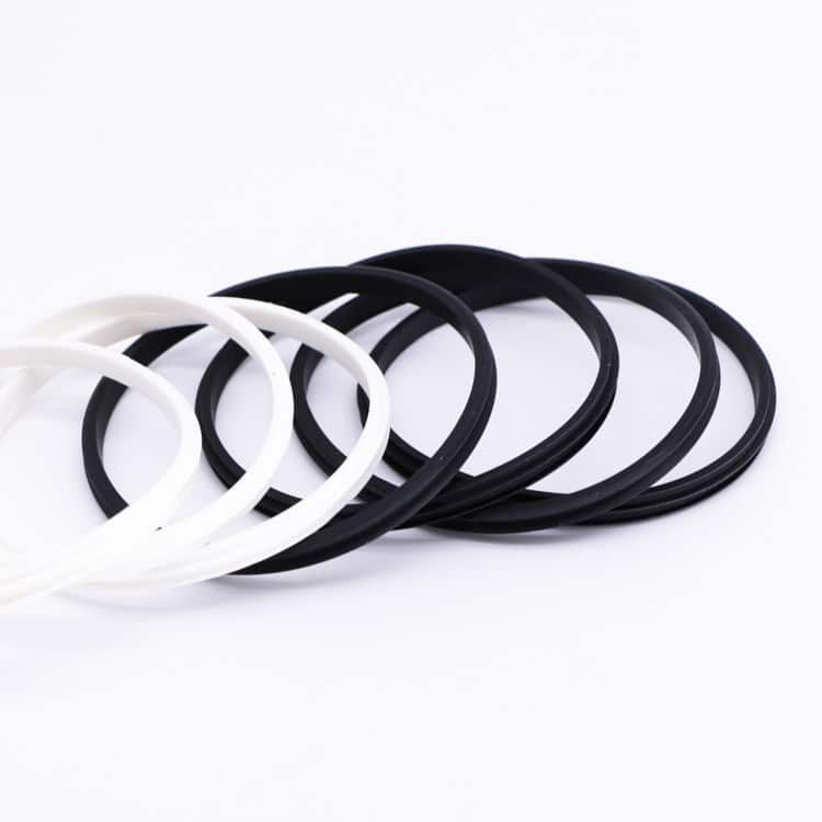Black and white custom silicone sealing rings for industrial use