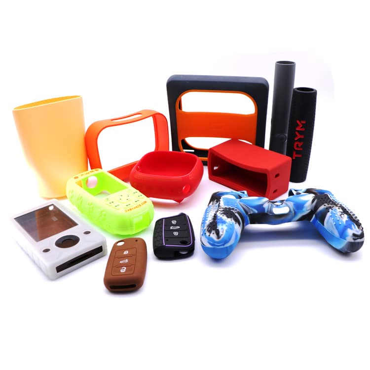 Silicone protective covers and consumer parts made with custom molding processes