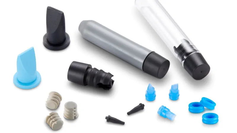 Custom silicone parts for medical or healthcare electronic devices