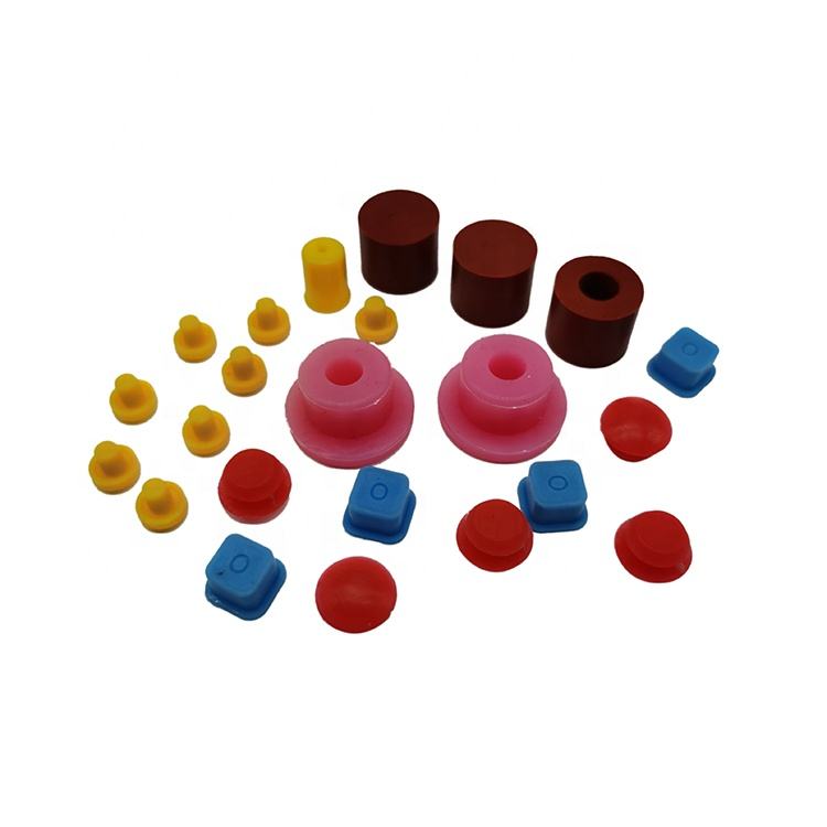 Custom silicone plugs and caps with different wall thickness and geometry designs