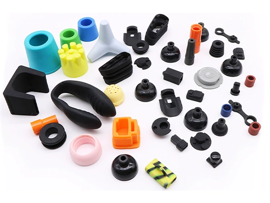 Various custom automotive silicone rubber parts, seals, covers, gaskets, and molded components
