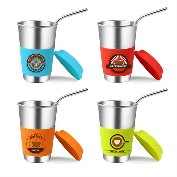 Custom silicone cup sleeves and tumbler covers with logo printing for drinkware