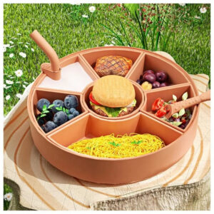 Custom Silicone Multi-Compartment Kids Serving Tray