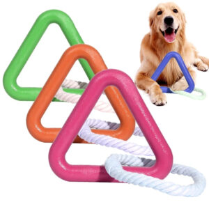 Custom Silicone Triangle Rope Dog Toy
