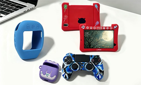 Custom silicone covers, buttons, and protective components for consumer electronics and gadgets