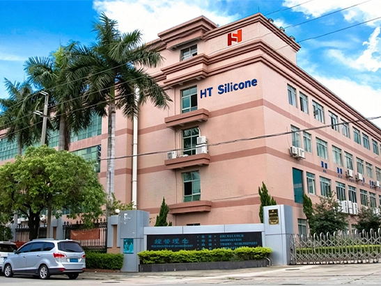 Exterior view of HT Silicone factory building and manufacturing facility in Dongguan, China