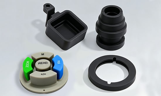 Heavy-duty silicone components for industrial machinery, equipment, and manufacturing applications