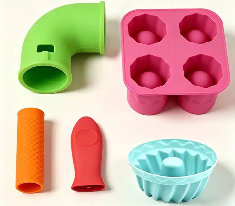 Silicone baking mats, food trays, and kitchenware for cooking and baking