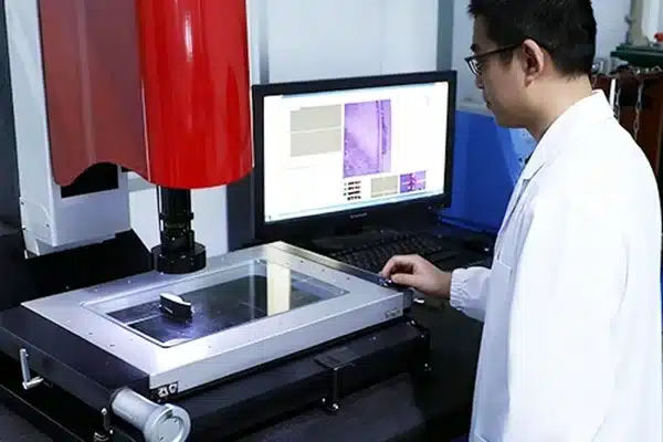 Strict quality assurance testing with precision vision measuring system for custom silicone products at Jiamikang