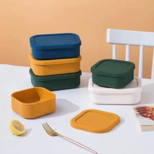 Custom Minimalist Square Silicone Lunch Box