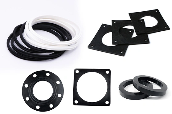 Custom silicone seals, O-rings, flange gaskets, and sealing components