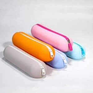 Custom Soft Silicone Oval Pencil Case