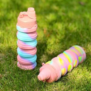 Custom Spiral Collapsible Silicone Water Bottle