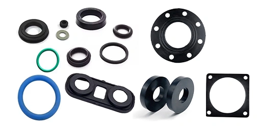 Silicone components used in automotive industry for sealing and protection