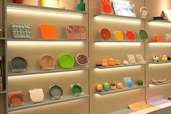 Various custom silicone molded products for industrial and consumer applications