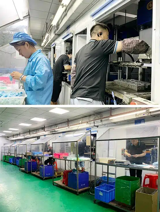 In process quality control inspection during custom silicone product production