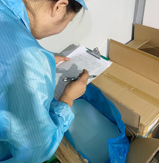 Incoming material inspection and in process quality control during silicone molding production