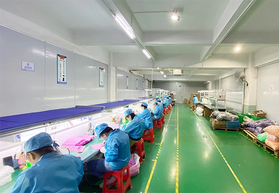 Cleanroom production line for assembling custom silicone products in dust-free environment