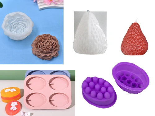 Custom silicone molds for soap making and candle casting