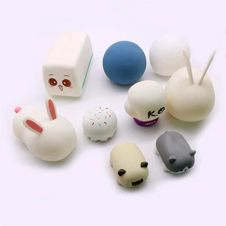 Soft-touch custom silicone products with playful molded designs