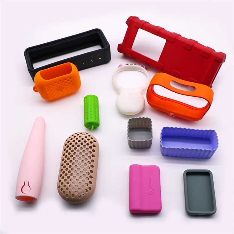Soft-touch silicone sleeves and protective covers for consumer products