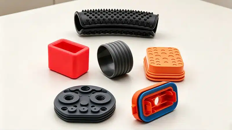 Automotive silicone and rubber components in various shapes and colors for OEM and industrial applications