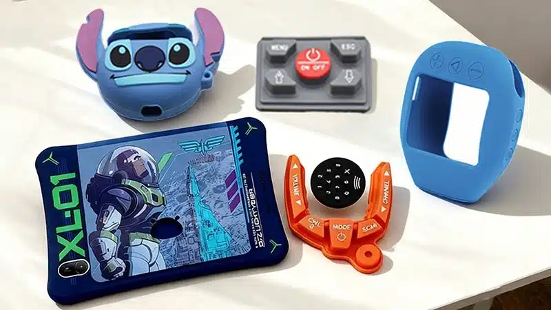 Protective silicone covers and cases for electronics and industrial devices in multiple designs