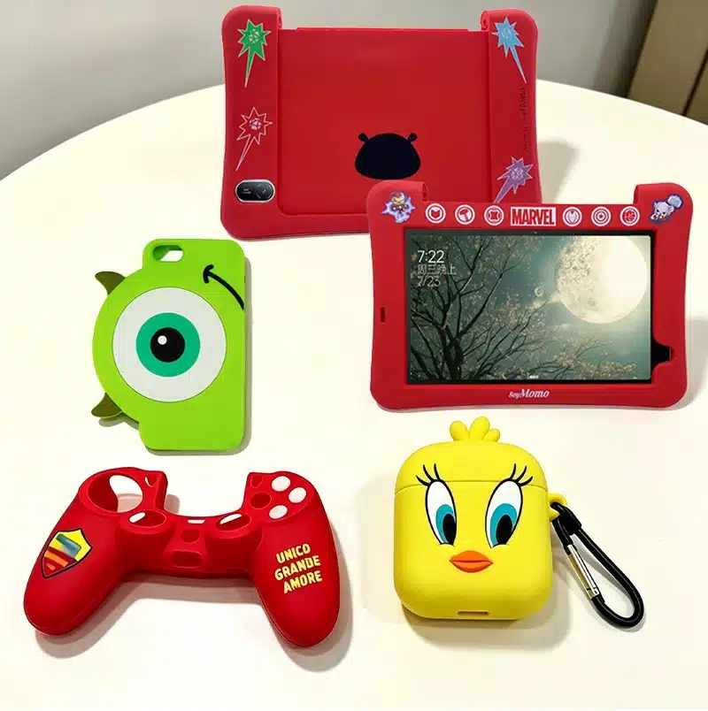 Custom silicone phone cases and protective covers for electronic devices