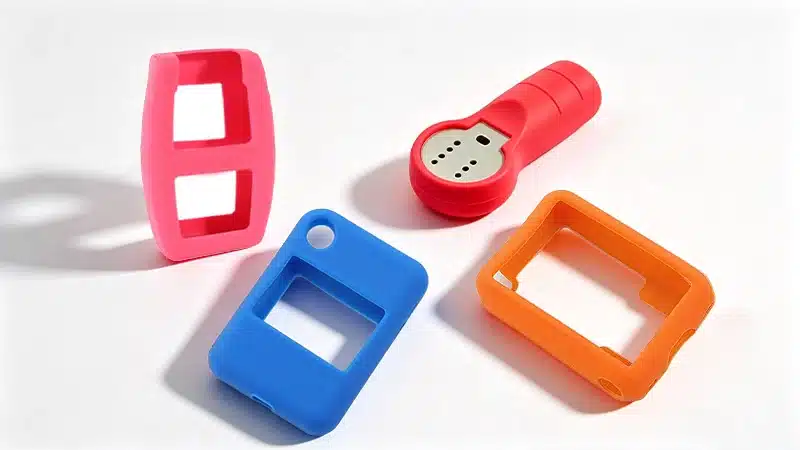 Silicone personal care and medical items including protective sleeves and grips