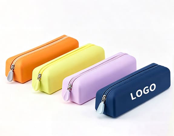 Custom silicone bags with logo branding and color matching options for private label projects