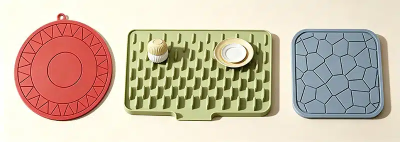 Custom silicone mats available in different sizes and thicknesses for versatile applications