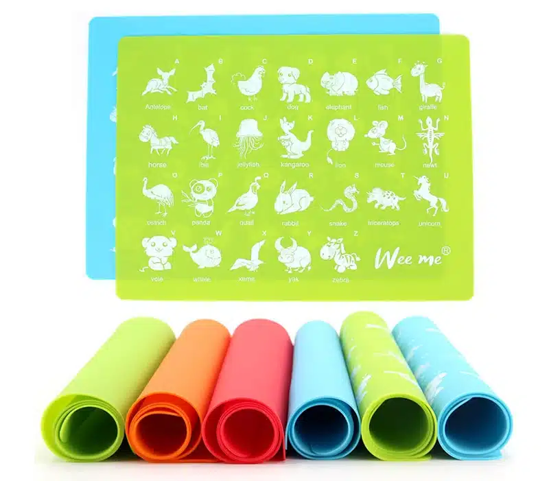 Textured silicone mats with multiple color options for custom designs