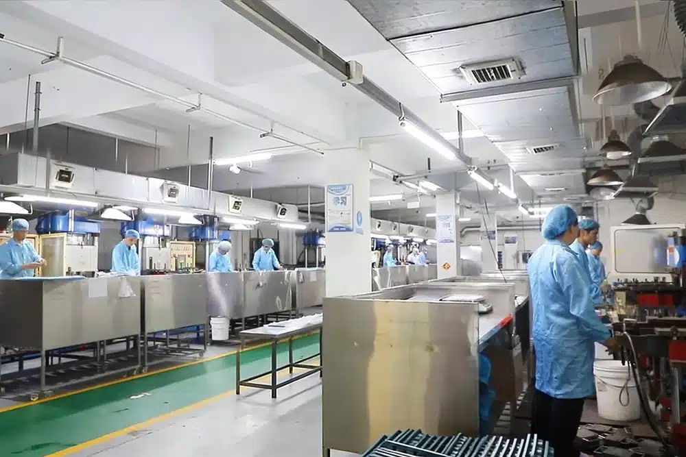 Advanced silicone compression molding machines and equipment in HT Silicone manufacturing facility