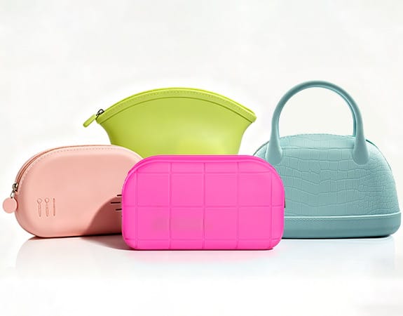 Surface finish options for custom silicone bags including matte glossy textured and soft-touch effects