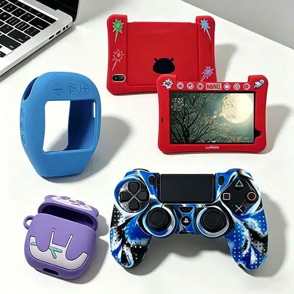 Custom silicone covers and components for consumer electronics