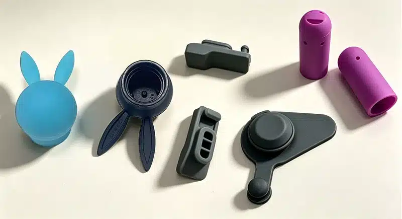 Custom silicone sealing tips and soft plugs for leak-resistant applications