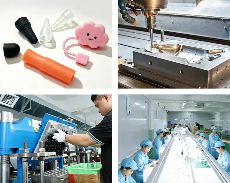 Custom silicone tips manufacturer in China with mold tooling, molding, assembly, and quality control capabilities
