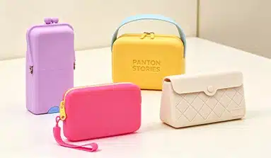 Colorful silicone storage and organization bags for home and office use