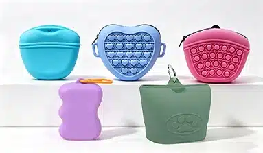 Silicone pet accessory bags for toys and treats