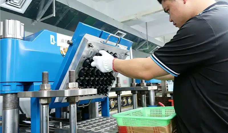Silicone compression and transfer molding process for custom silicone parts