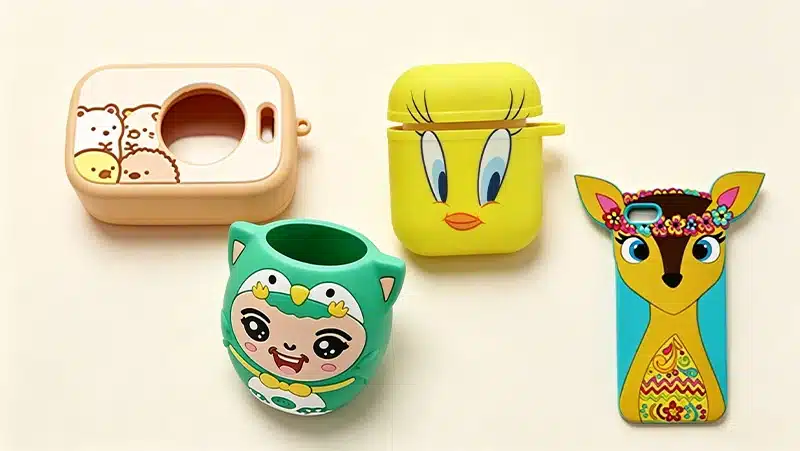 Silicone protective covers and grips for electronic devices